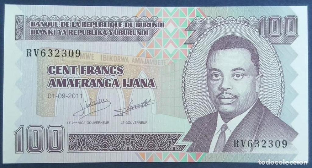 Billetes extranjeros: Burundi, 100 Francs / Amafranga 2010 - 2024 - 44b - (SC / UNC) [RV632309]