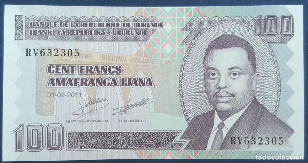 Billetes extranjeros: Burundi, 100 Francs / Amafranga 2010 - 2024 - 44b - (SC / UNC) [RV632305]