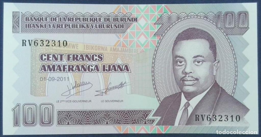 Billetes extranjeros: Burundi, 100 Francs / Amafranga 2010 - 2024 - 44b - (SC / UNC) [RV632310]