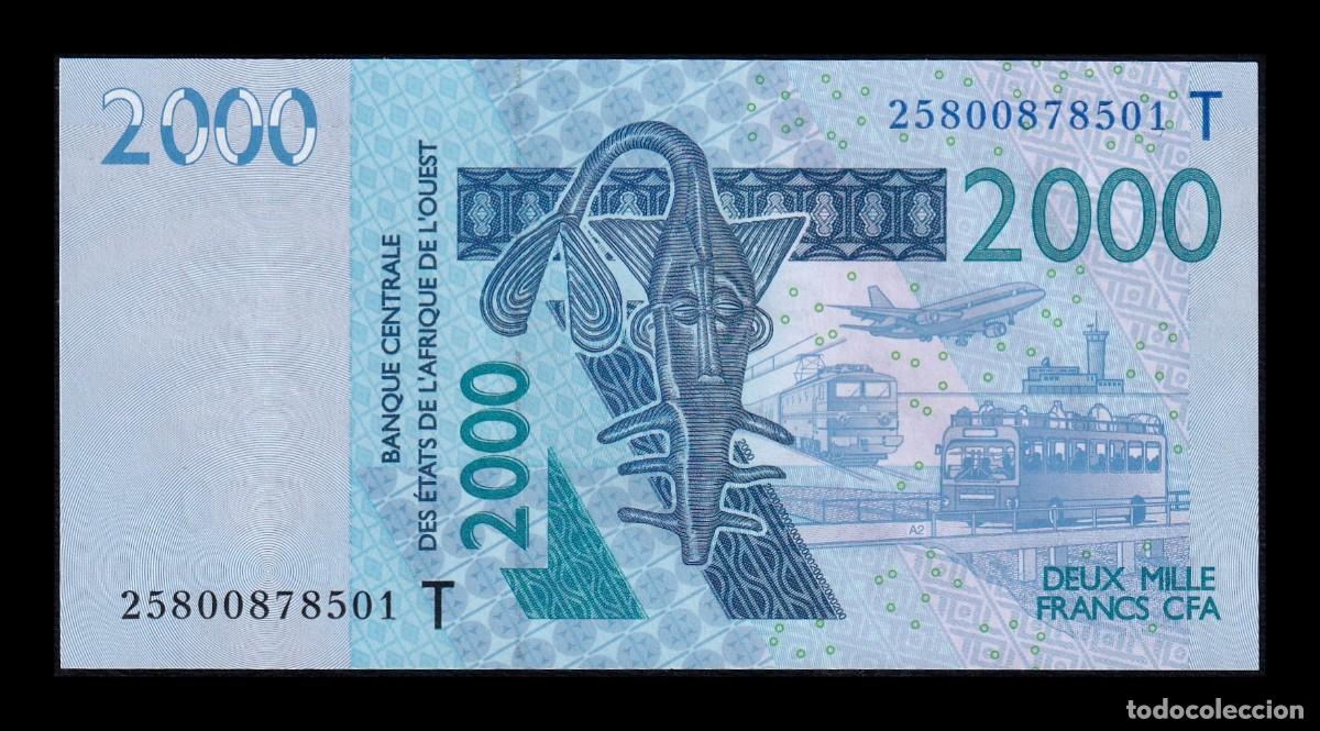 Billetes extranjeros: Estados de &Aacute;frica Occidental Togo 2000 Francos CFA 2003 (2025) Pick 816Tw Sc Unc
