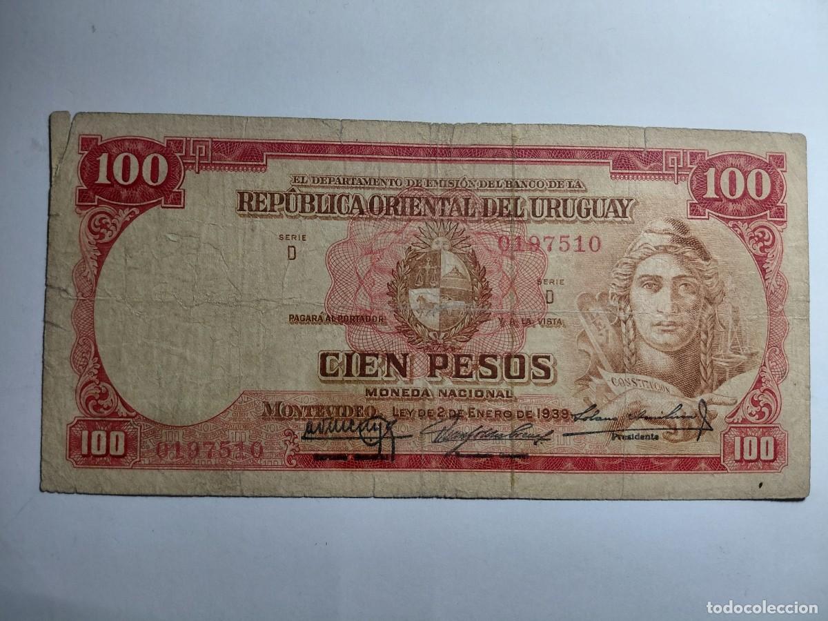 Billetes extranjeros: URUGUAY / BILLETE - 100 PESOS 1939 P39