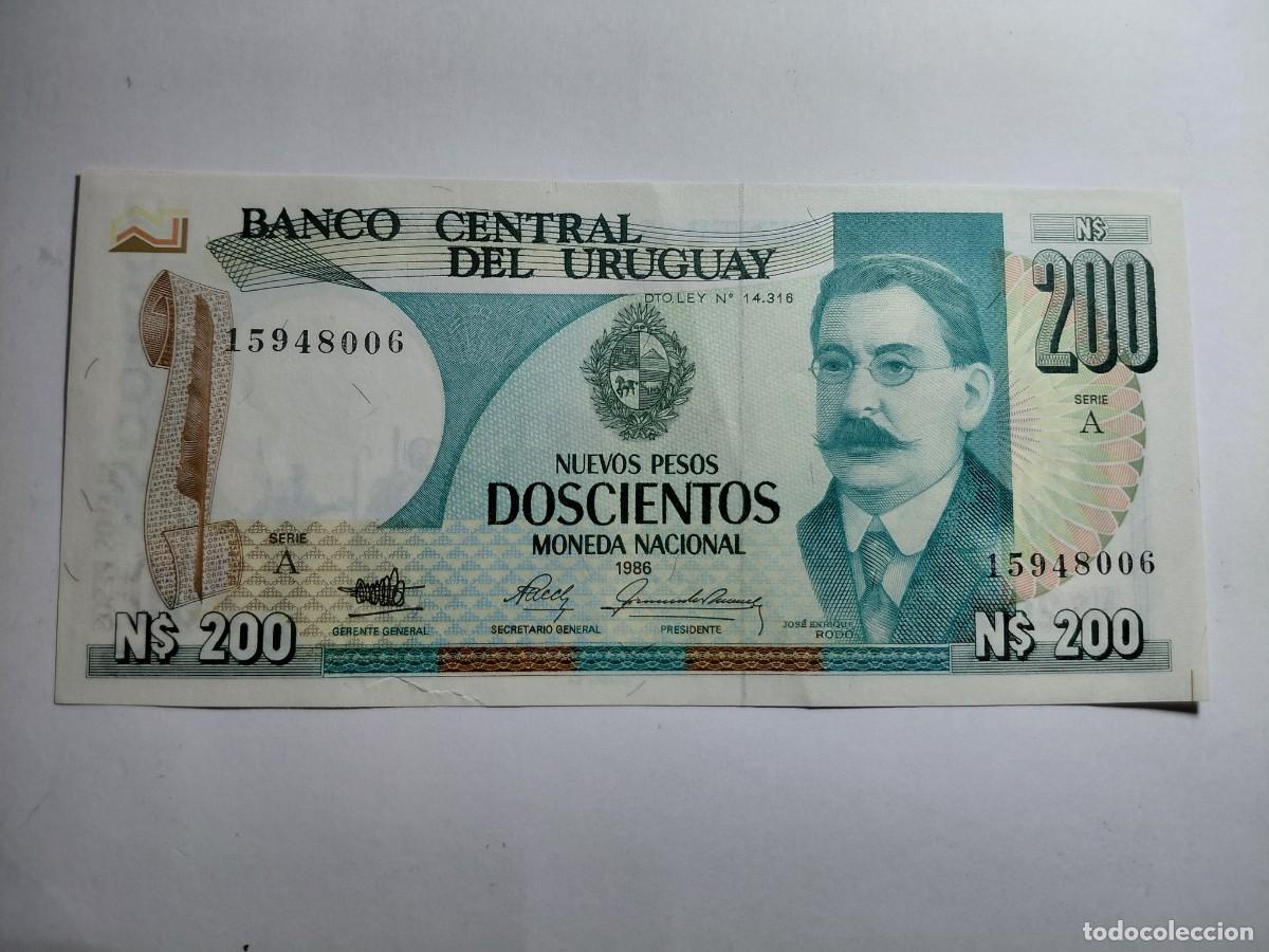 Billetes extranjeros: URUGUAY / BILLETE - 200 PESOS 1986 P66