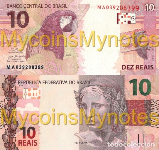 Billetes extranjeros: BRAZIL, 10 REAIS, 2024, Prefix MA&MC, P-New (Not Yet in Catalog), New Signature, UNC