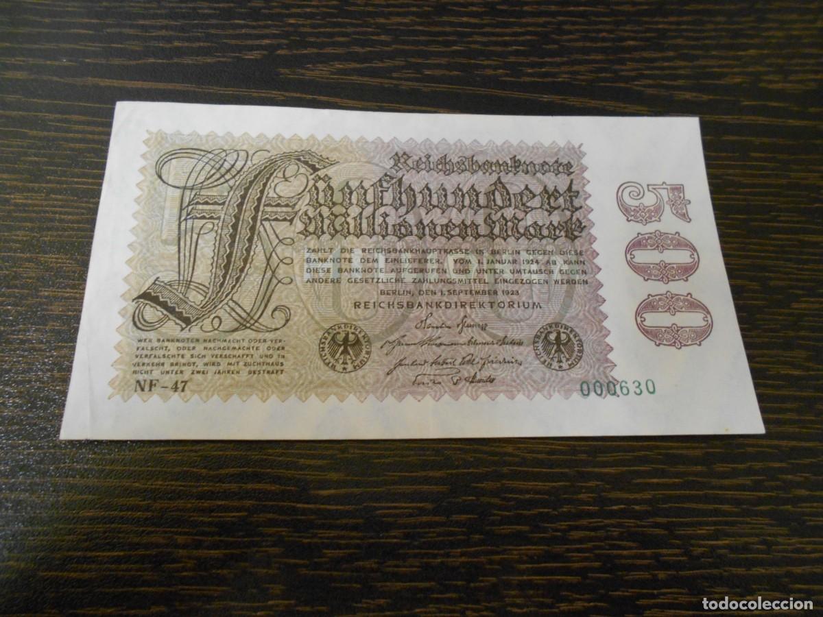 Billetes extranjeros: ALEMANIA-BILLETE-PICK 110d-500.000.000 MARCOS-1923-MBC-N&Uacute;MERO MUY BAJO