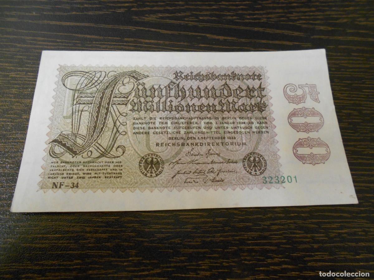 Internationale Banknoten: ALEMANIA-BILLETE-PICK 110d-500.000.000 MARCOS-1923-MBC