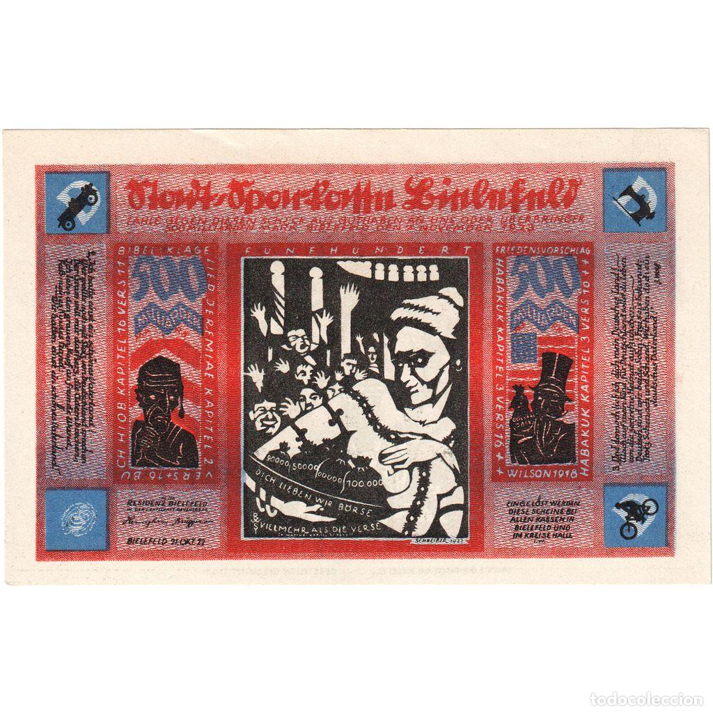 Billetes extranjeros: [#293703] Alemania, Bielefeld, 500 Milliarden Mark, 1922-10-21, SC