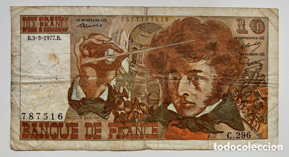 Billetes extranjeros: Billete FRANCIA 20 Francos 1977. Francs