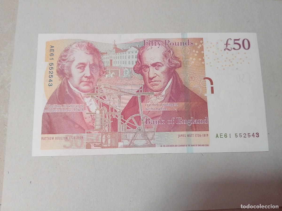 Billetes extranjeros: Billete Inglaterra, 50 Libras, a&ntilde;o 2010, UNC