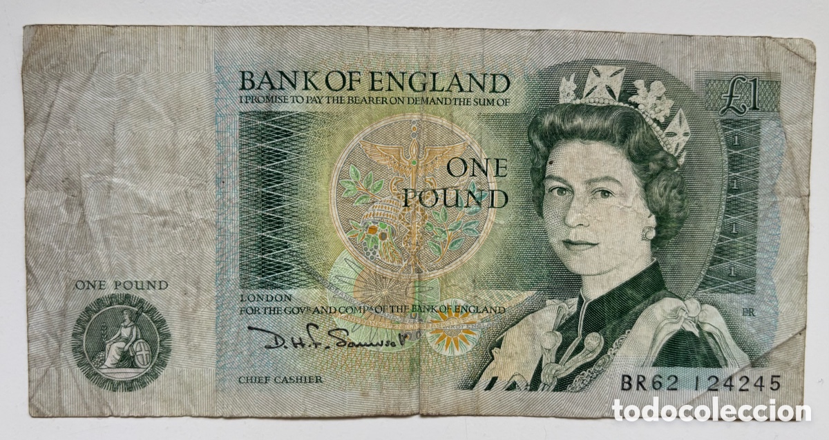 Billetes extranjeros: Billete INGLATERRA 1 Libra (1981) Pound Reino Unido UK