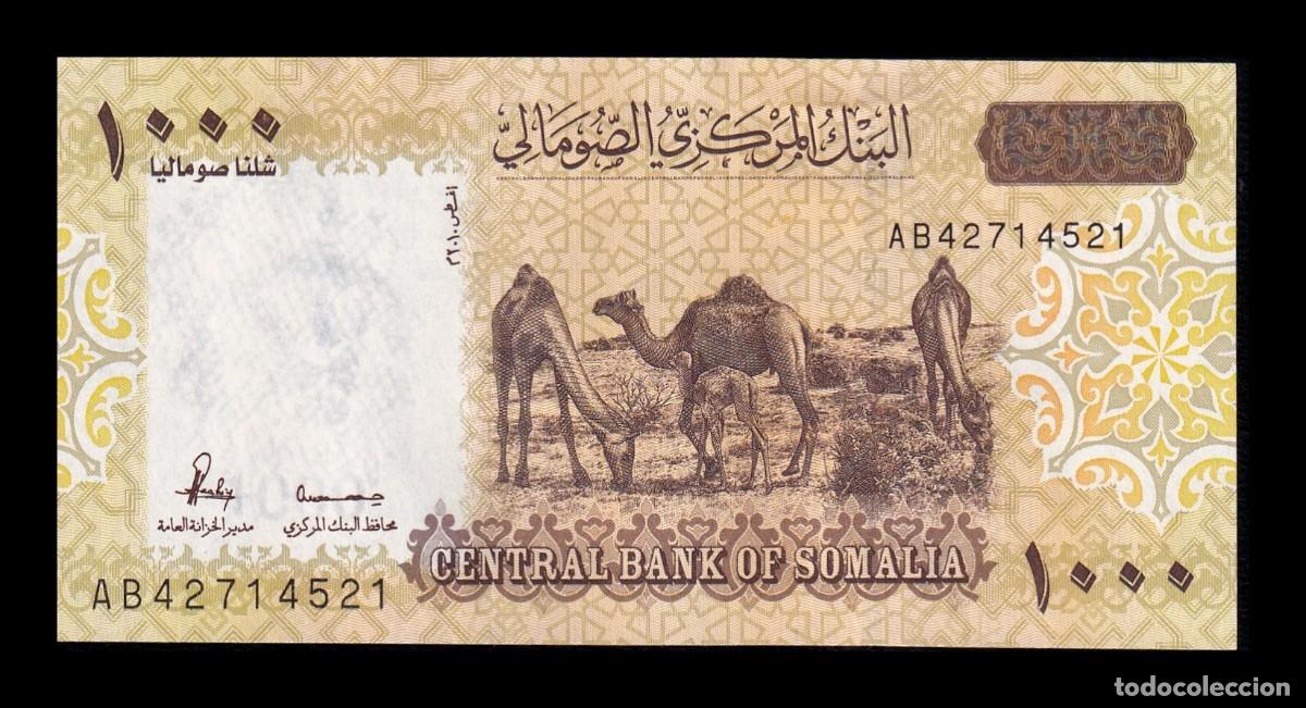 Billetes extranjeros: Somalia 1000 Chelines 2010 Pick 38 Sc Unc