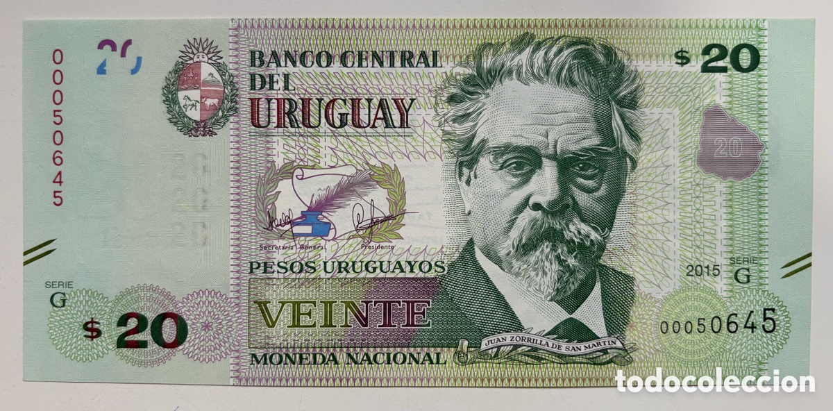 Billetes extranjeros: Billete URUGUAY 20 Pesos 2015 SC