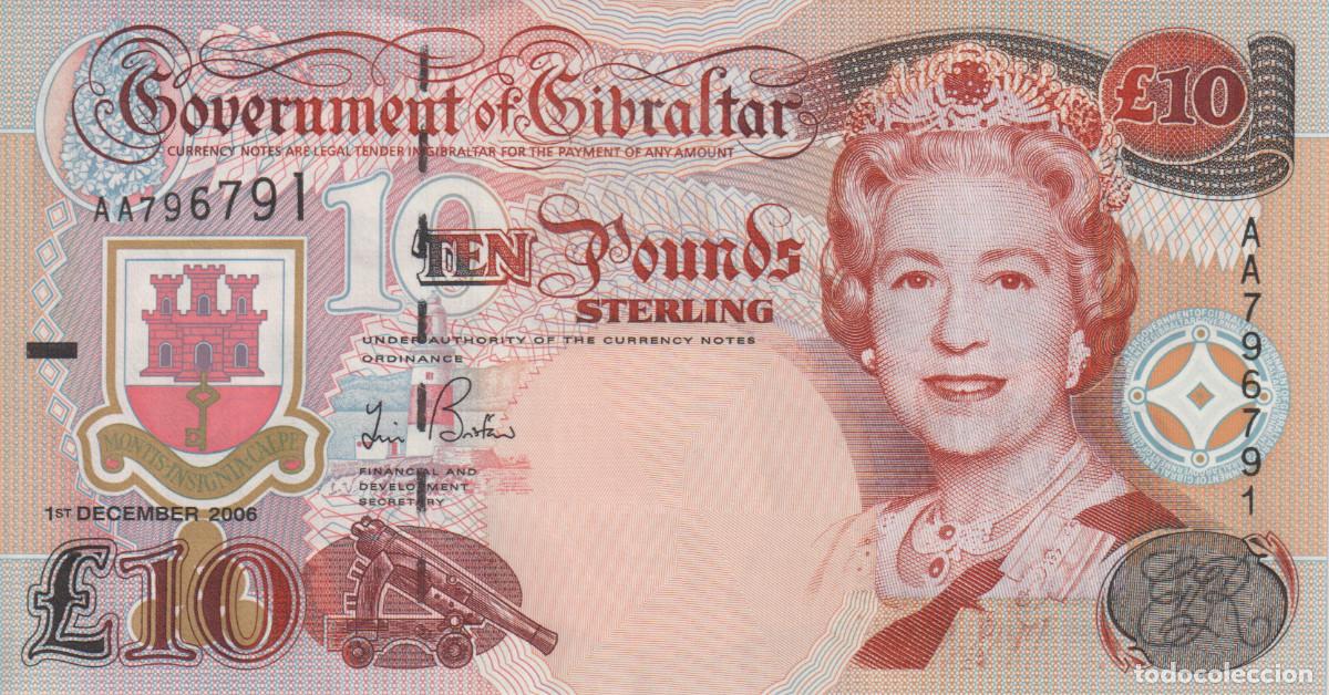 Billetes extranjeros: Gibraltar 10 pounds del 2006 Pick 32 SC/UNC
