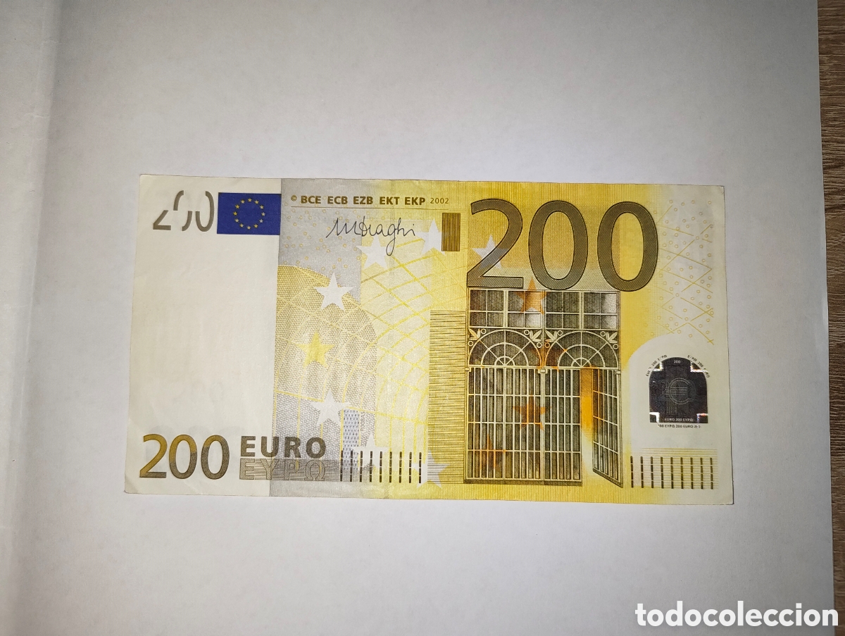 Billetes extranjeros: Billete 200&euro; Mario Draghi