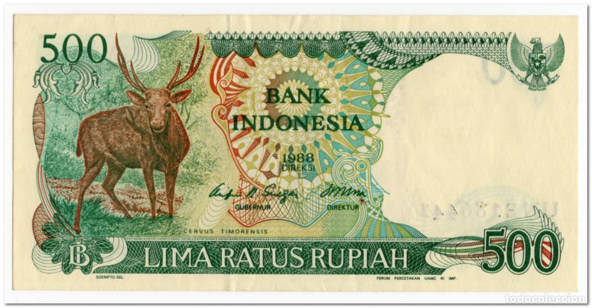 Billetes extranjeros: INDONESIA,500 RUPIAH,1988,P.123,XF