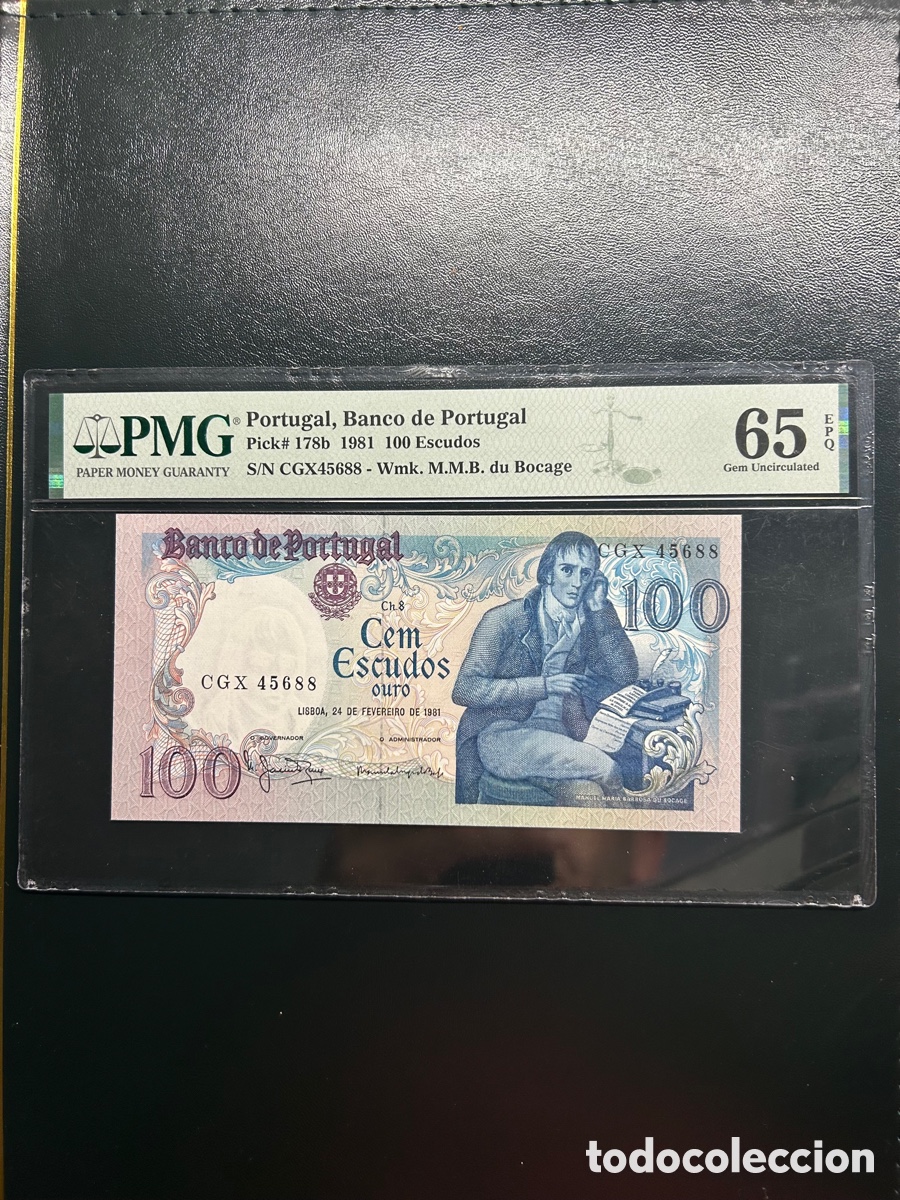 Billetes extranjeros: Portugal 100 escudos PMG65 pick 178b