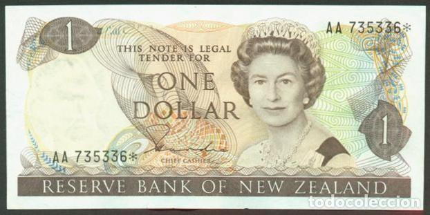 Billetes extranjeros: NUEVA ZELANDA (NEW ZEALAND). 1 $ (1981-1985). Pick 169 2. Hardie. REPOSICION - sufijo estrella.
