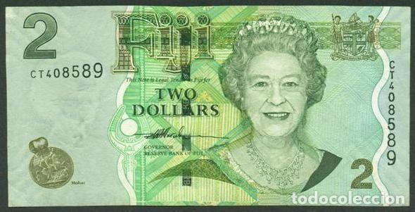 Billetes extranjeros: FIJI (FIYI). 2 dolares (2007). Pick 109a. Ver firma.