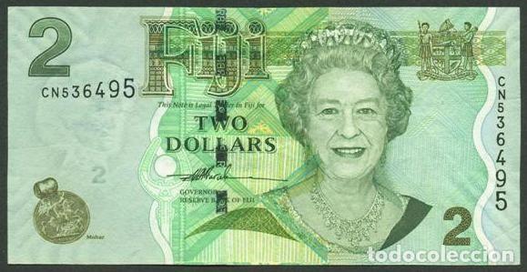Billetes extranjeros: FIJI (FIYI). 2 dolares (2007). Pick 109a. Ver firma.