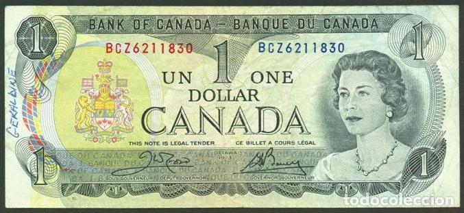 Billetes extranjeros: CANADA. 1 dolar 1973. Pick 85b. Firmas Lawson - Bouey