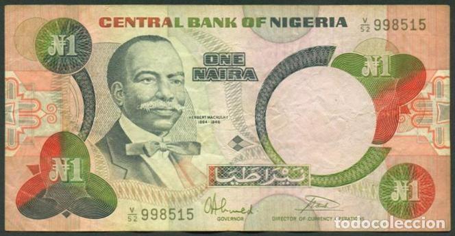 Billetes extranjeros: NIGERIA. 1 naira (1984-). Pick 23 b. Firma 7.