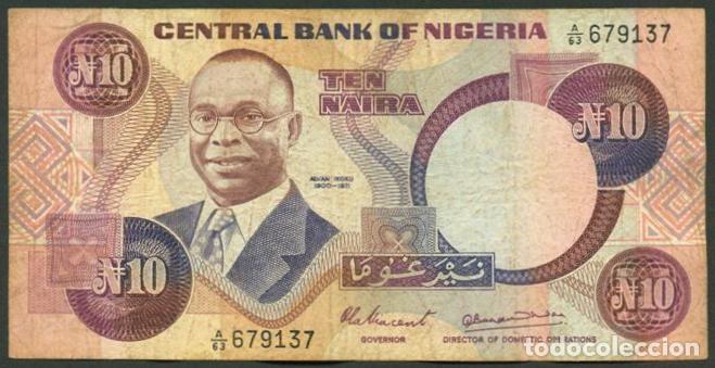 Billetes extranjeros: NIGERIA. 10 naira (1979-84). Pick 21a. Firma 4.