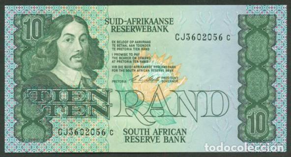 Billetes extranjeros: SUDAFRICA (Africa del Sur). 10 rand (1990-1993). Pick 120 e. S/C. Firma 7. Fauna.