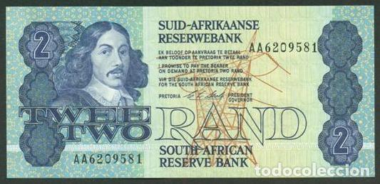 Billetes extranjeros: SUDAFRICA (Africa del Sur). 2 rand (1990-1993). Pick 118 e. S/C. Firma 7.