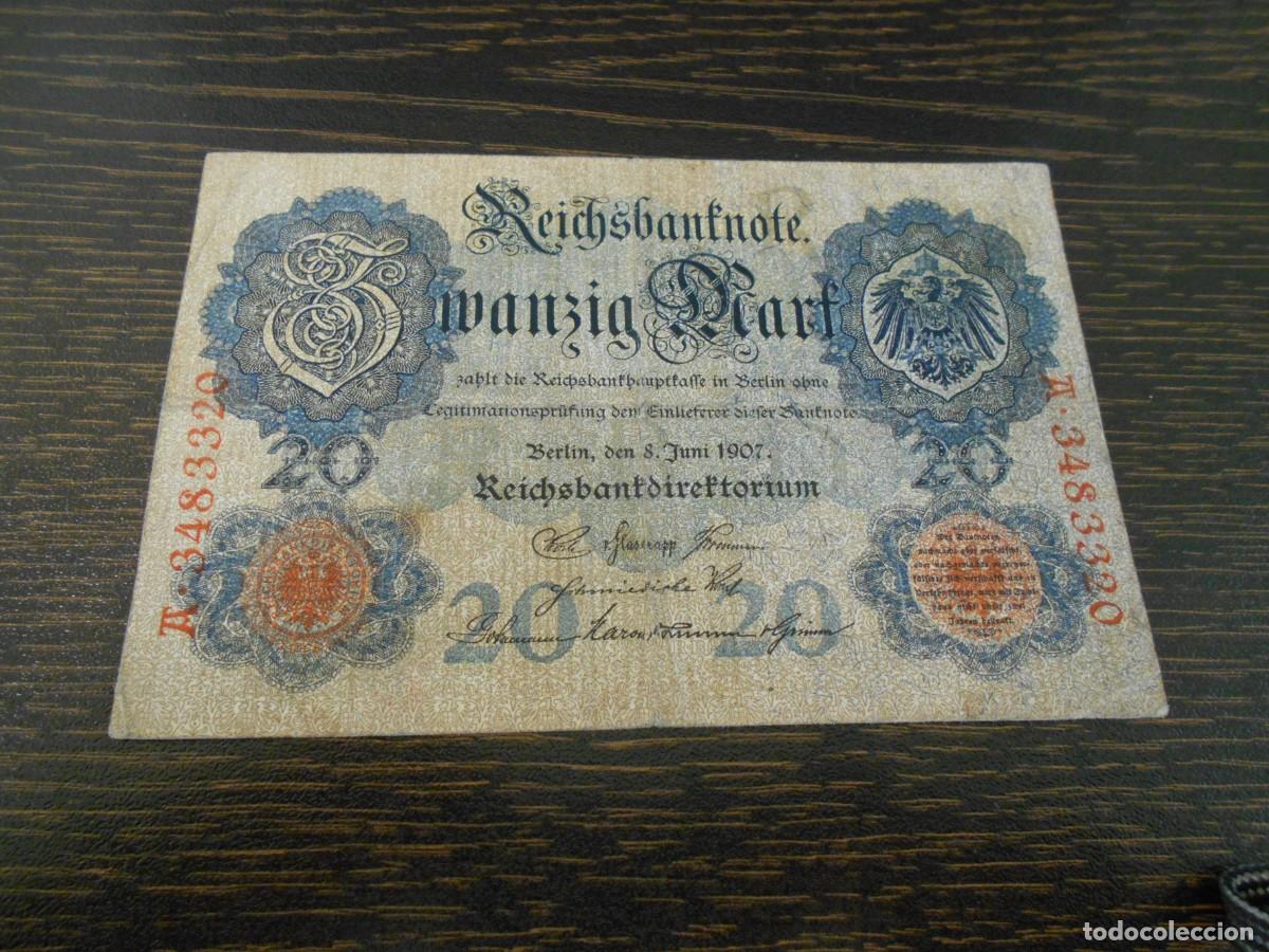 Billetes extranjeros: ALEMANIA-BILLETE-PICK 28-20 MARCOS-1907-BC