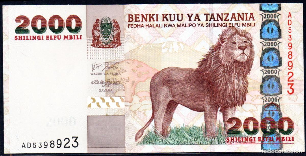 Billetes extranjeros: TANZANIA - 2000 CHELINES - Pick. 36 - S/C