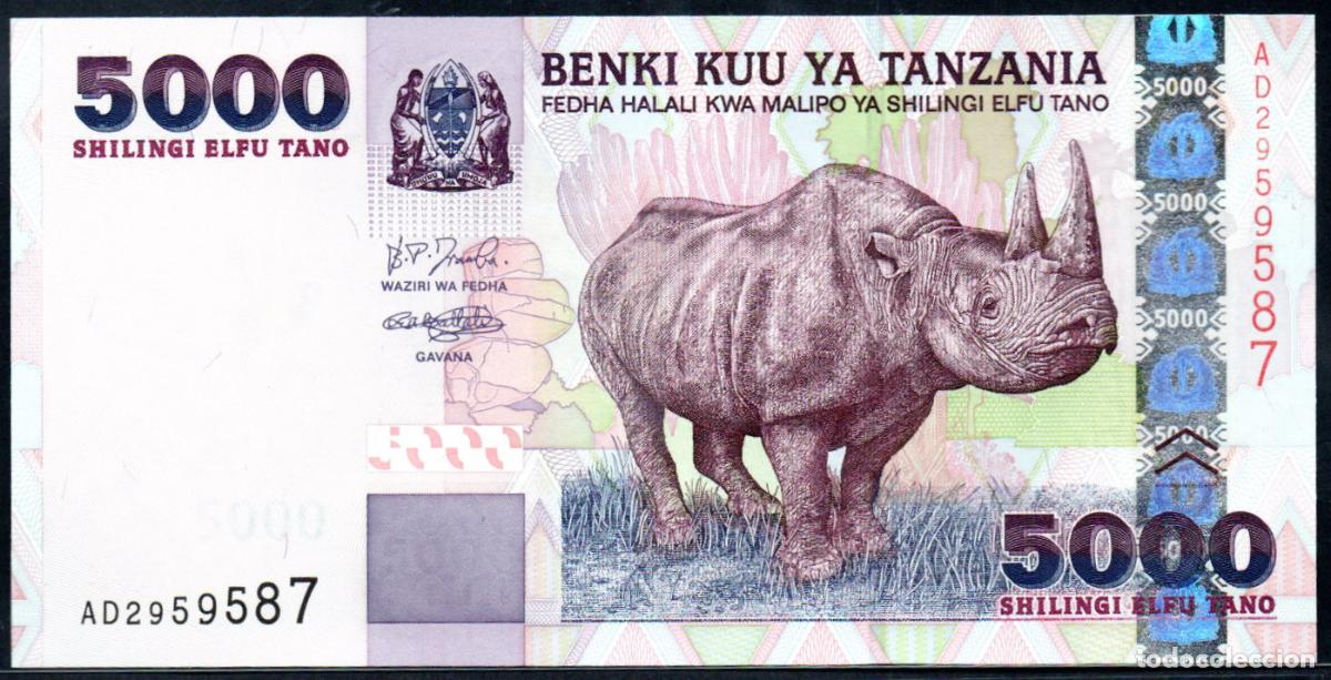 Billetes extranjeros: TANZANIA - 5000 CHELINES - Pick. 38 - S/C