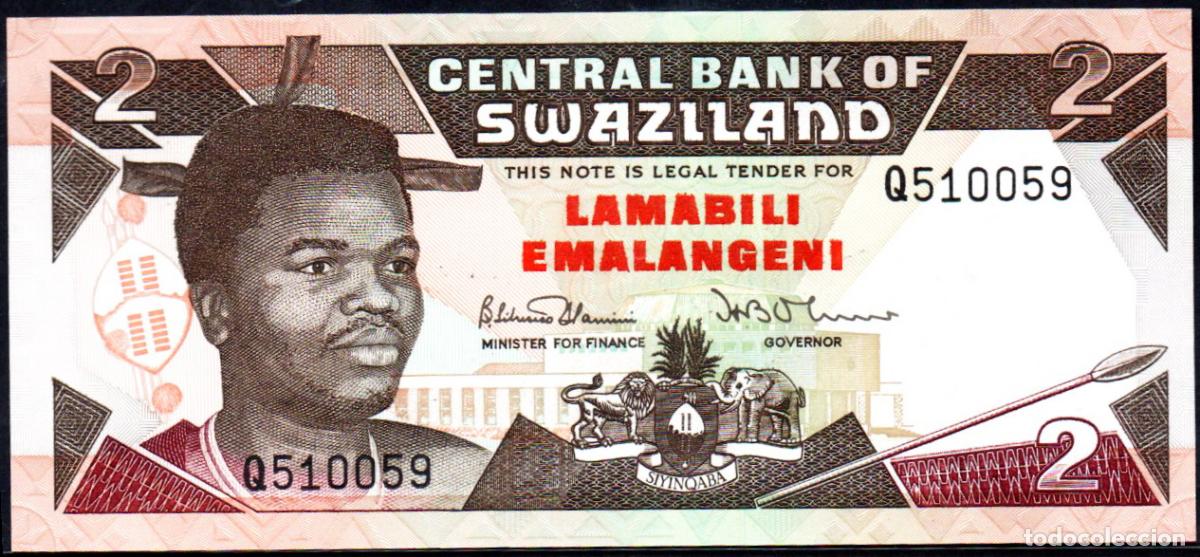 Billetes extranjeros: SWAZILANDIA - 2 EMALANGENI - Pick. 18 A - S/C