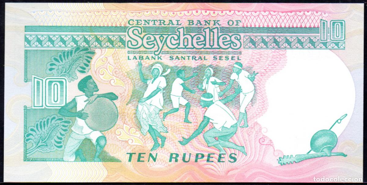 Billetes extranjeros: SEYCHELLES - 10 RUPIAS - Pick. 32 - S/C - Foto 2