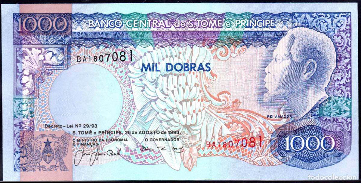 Billetes extranjeros: SANTO TOME Y PRINCIPE - 1000 DOBRAS 1993 - Pick. 64 - S/C