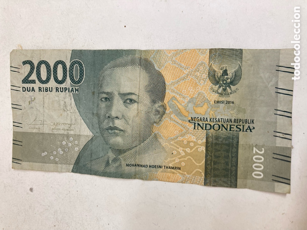 Billetes extranjeros: Billete 2000 rupias indonesias 2016