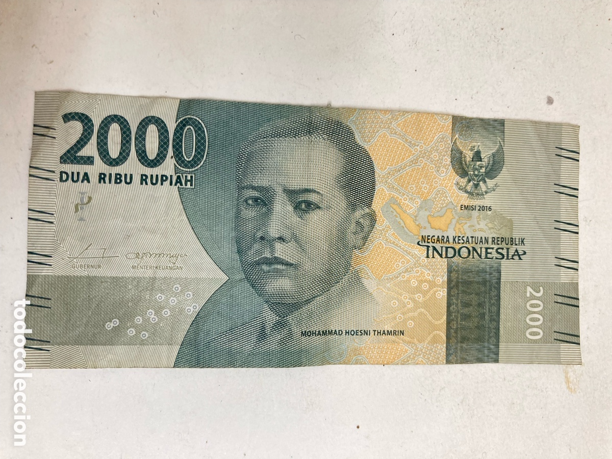 Billetes extranjeros: Billete 2000 rupias indonesias 2016