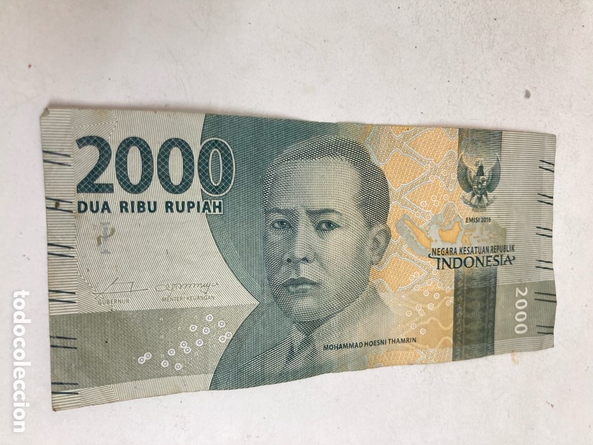 Billetes extranjeros: Billete 2000 rupias indonesias 2016