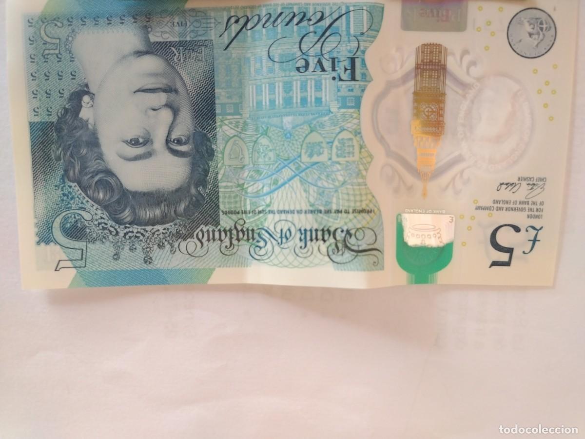 Billetes extranjeros: Billete cinco libras inglesas - Foto 1