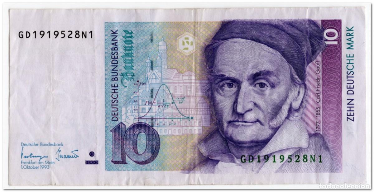 Billetes extranjeros: GERMANY,10 MARK,1993,P.38c,VF