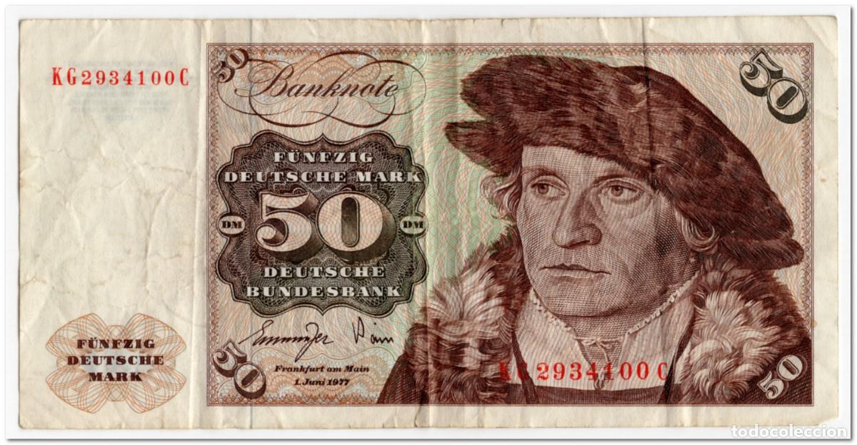 Billetes extranjeros: GERMANY,50 DEUTSCHE MARK,1977,P.33b,FINE