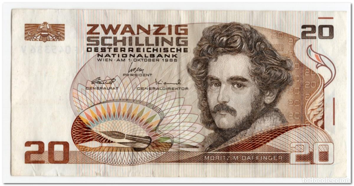 Billetes extranjeros: AUSTRIA,20 SHILLINGS,1986(1988),P.148,FINE
