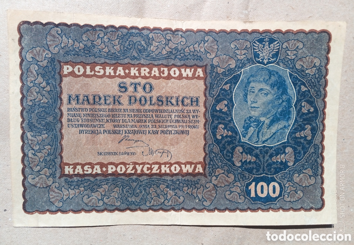 Billetes extranjeros: Polonia - 100 Marek 1919 - 708785 - Mbc-