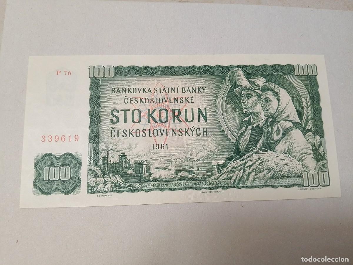 Billetes extranjeros: Billete Checoslovaquia, 100 korun, a&ntilde;o 1961, UNC
