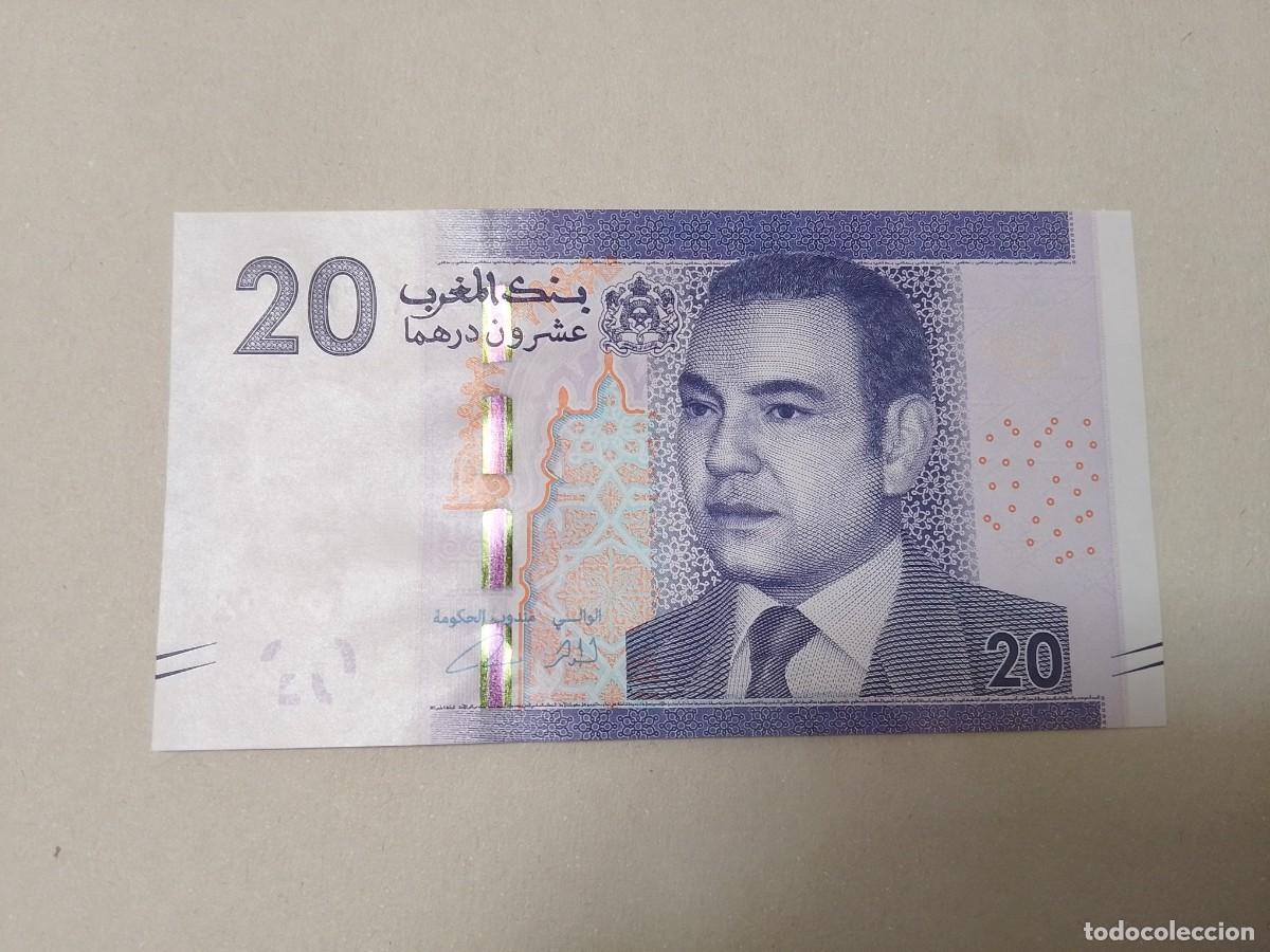 Billetes extranjeros: Billete Marruecos, 20 dirhams, a&ntilde;o 2012, UNC - Foto 2