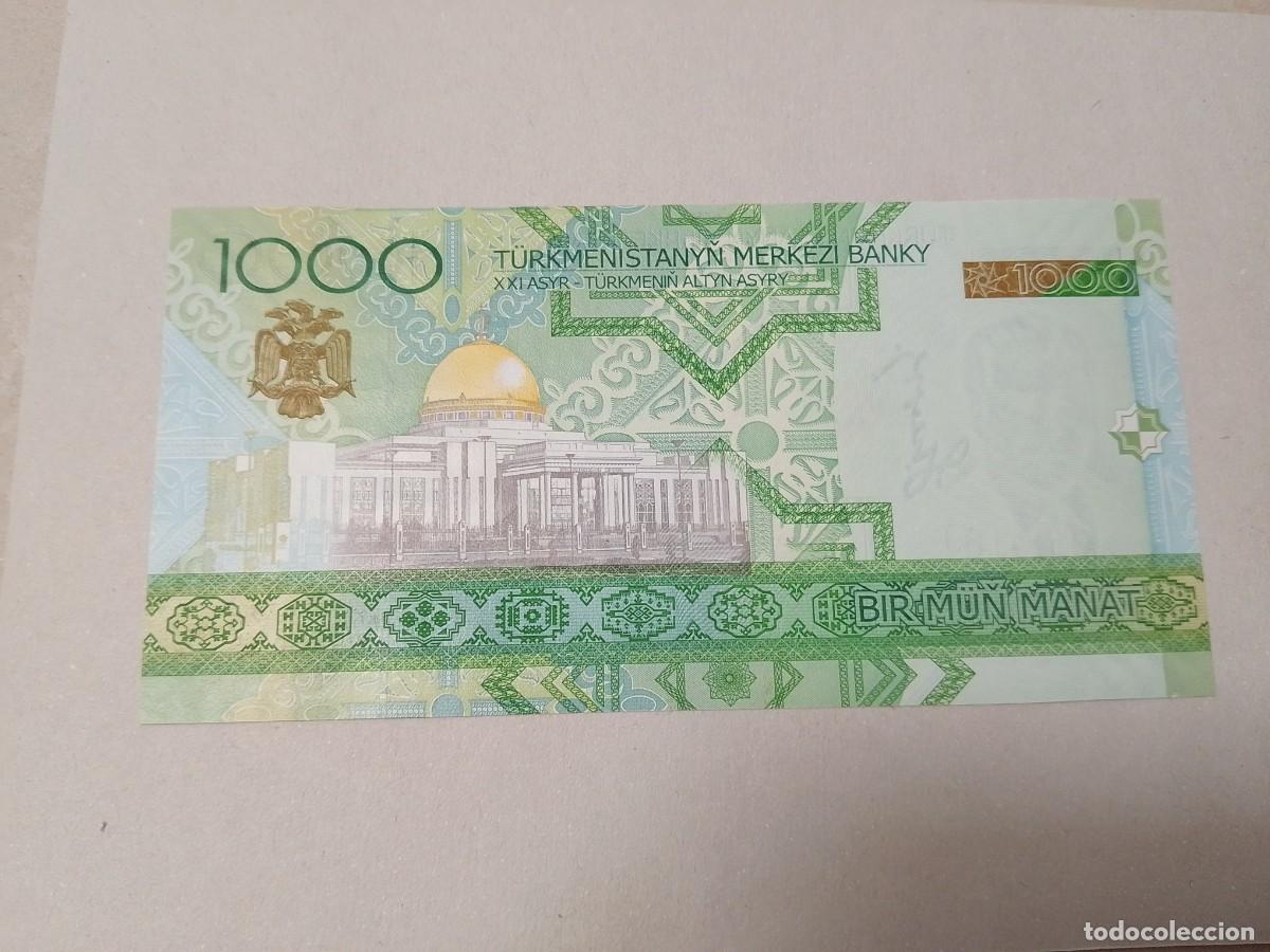 Billetes extranjeros: Billete TURKMENISTAN, 1000 MANAT, a&ntilde;o 2005, serie AA, UNC