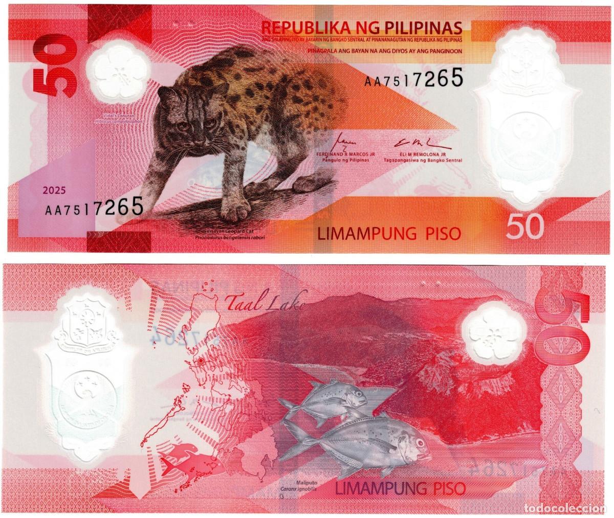 Billetes extranjeros: Filipinas 50 Piso 2025