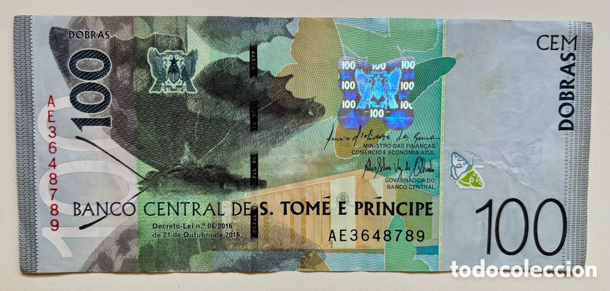 Billetes extranjeros: Billete SANTO TOME & PRINCIPE 100 Dobras 2016