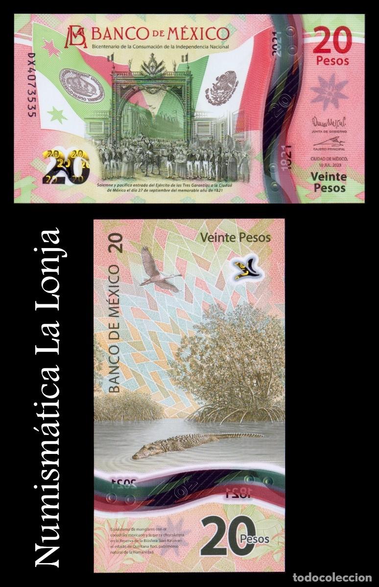 Billetes extranjeros: M&eacute;xico 20 Pesos Conmemorativo 10.07.2023 Pick 132d(2) Pol&iacute;mero Sc Unc
