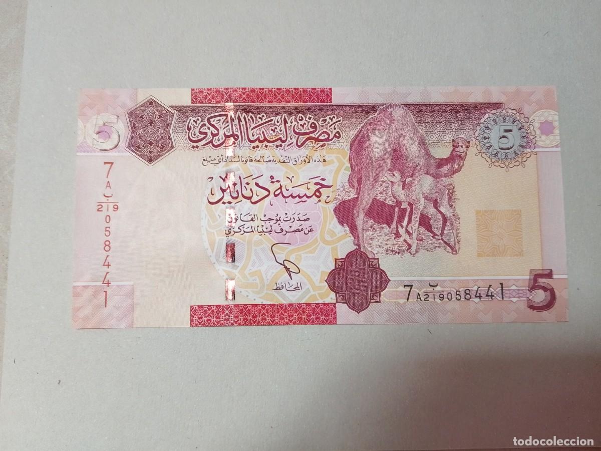 Billetes extranjeros: BILLETE LIBIA, 5 DINARS, A&Ntilde;O 2011, SERIE A, UNC - Foto 1