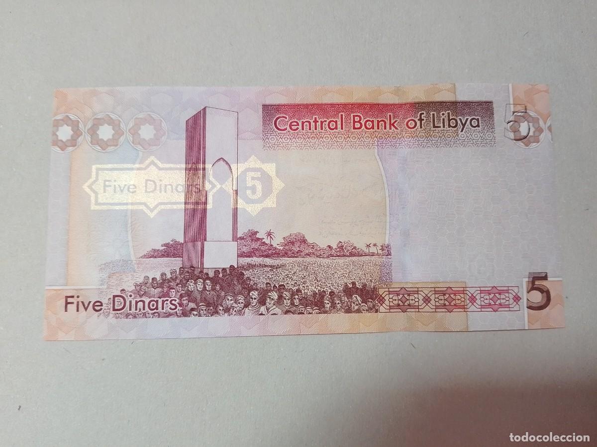 Billetes extranjeros: BILLETE LIBIA, 5 DINARS, A&Ntilde;O 2011, SERIE A, UNC - Foto 2