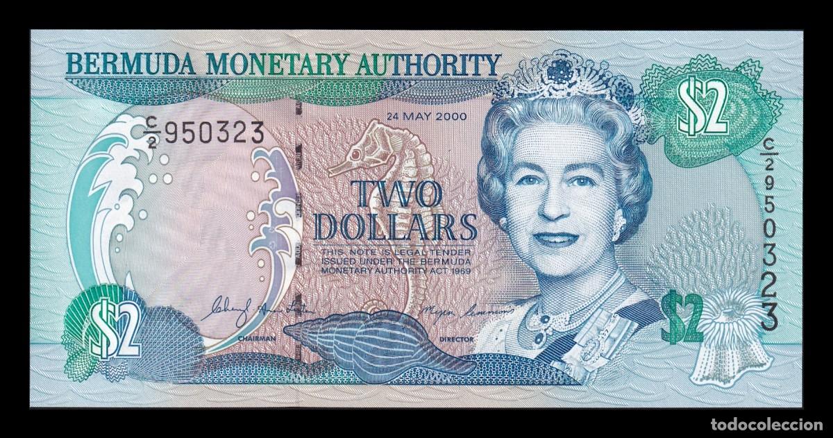 Billetes extranjeros: Bermuda 2 D&oacute;lares Elizabeth II 2000 Pick 50a Sc Unc